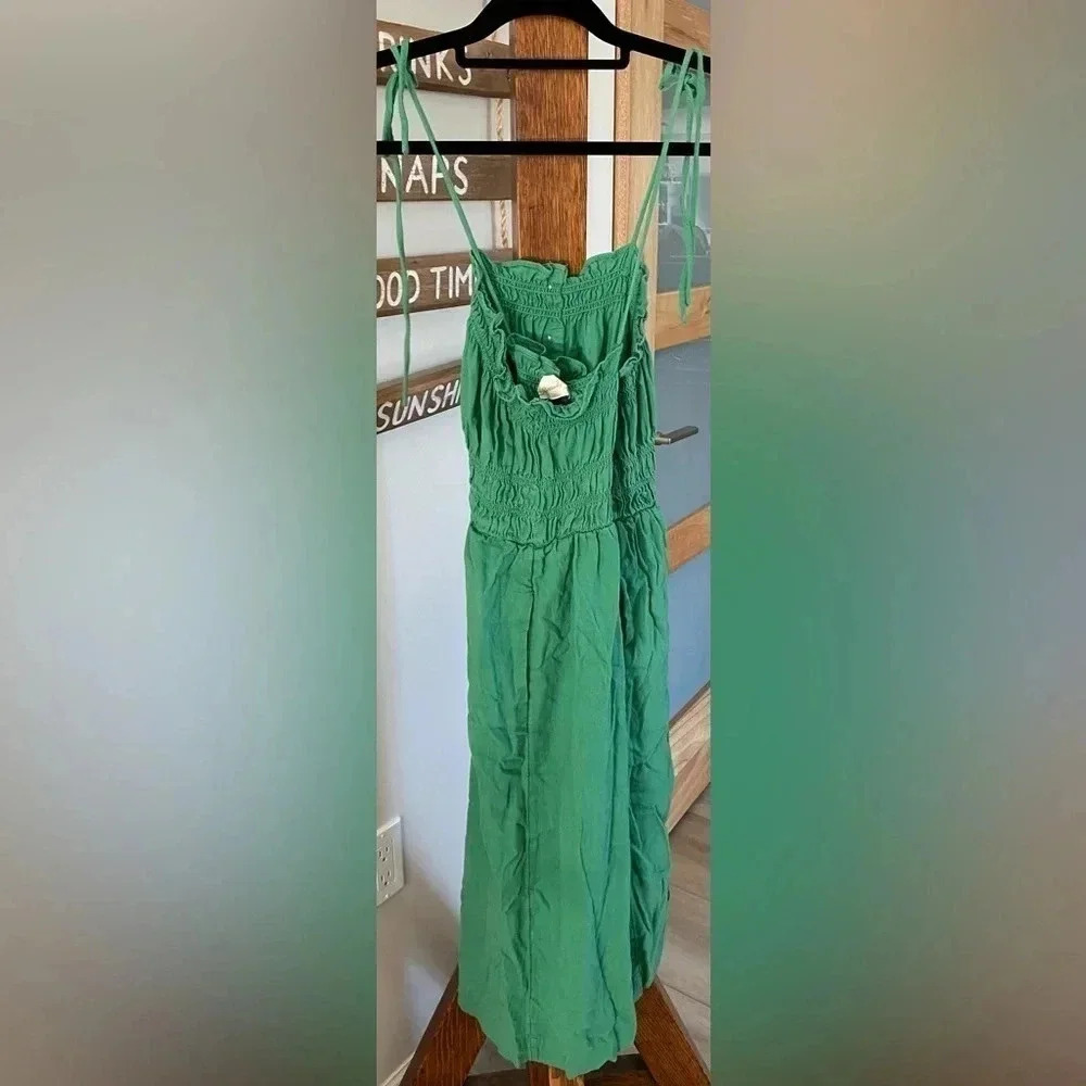 Universal Threads Linen/Rayon Midi Button Cinched… - image 4